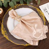 Gold Napkin Buckles with Diamond Rhinestones